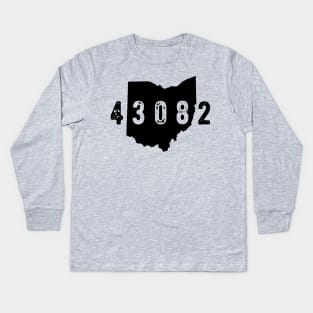 43082 zip code Columbus Ohio Galena Westerville Kids Long Sleeve T-Shirt